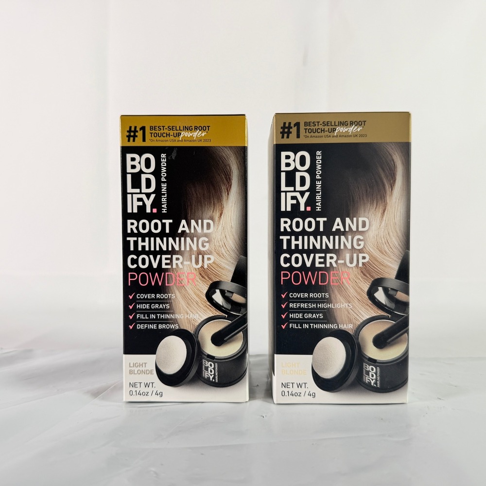 Boldify Hairline Powder Root Thinning Cover Up Light Blonde 0.14oz Lot of 2 New